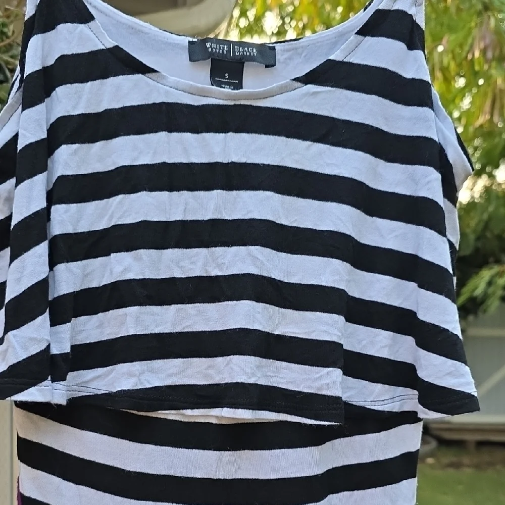 White House Black Market Elegant Black and White Dress - Picture 3 of 3